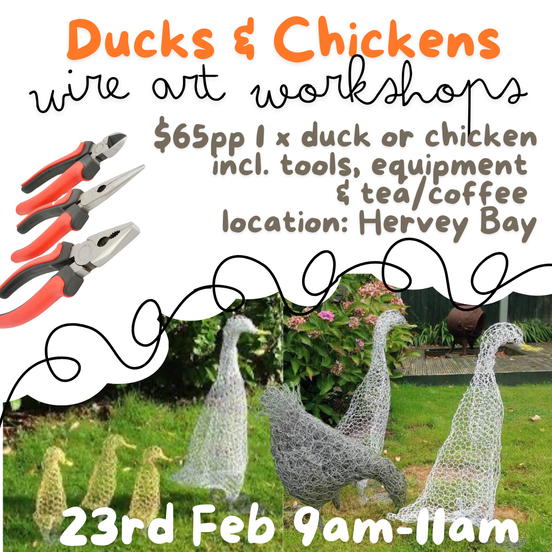 Wire Art Workshop - Ducks & Chickens 23rd February Deposit only