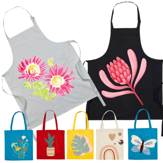 Gladstone Fabric Painting Aprons & Bags 2nd Feb 2025 Deposit only