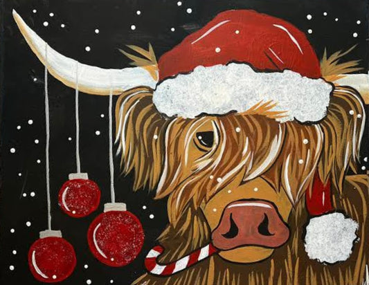 Paint & Sip Christmas Cow- 13th December 2024