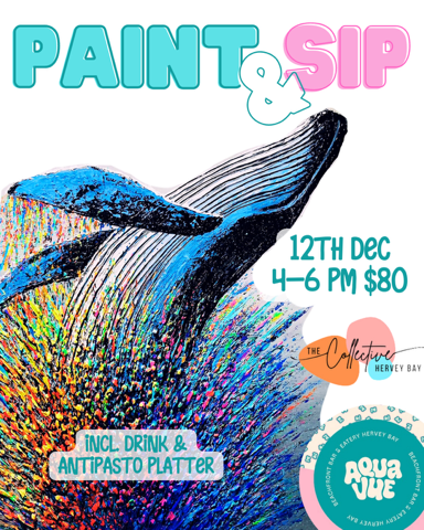 Paint & Sip textured whale @ Aqua Vue - 12th December 2024