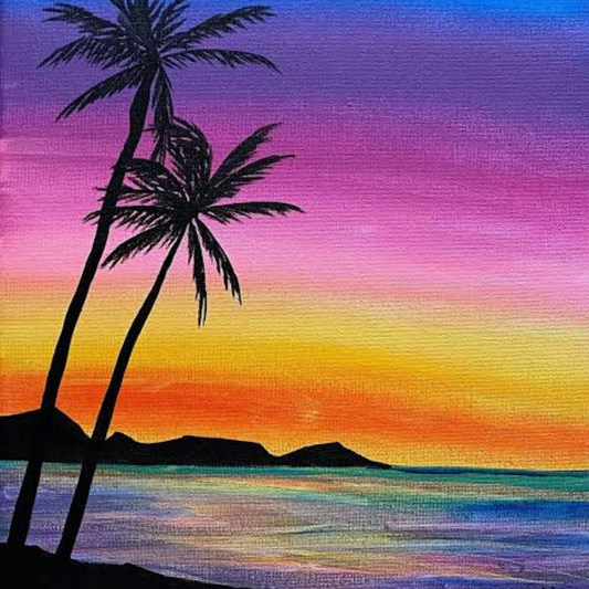 Acrylic Paint Kids Workshop Tropical Sunset - 3rd January 2025