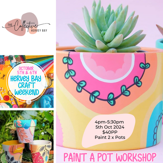 Create & Sip Paint a Pot Workshop - 5th Oct 2024 *Deposit Only*